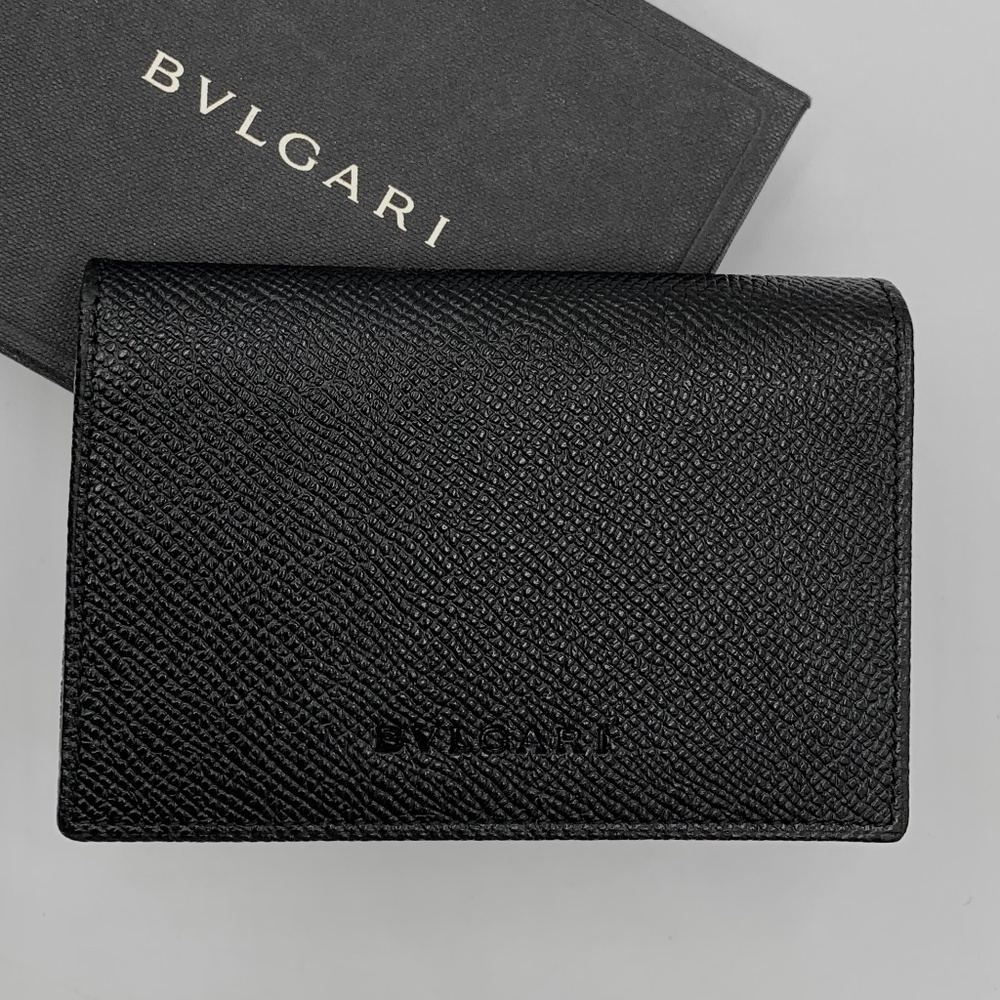Bulgari Black Leather Wallet